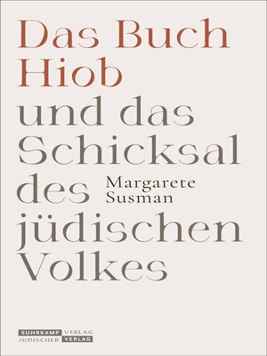 cover image of Das Buch Hiob und das Schicksal des jüdischen Volkes